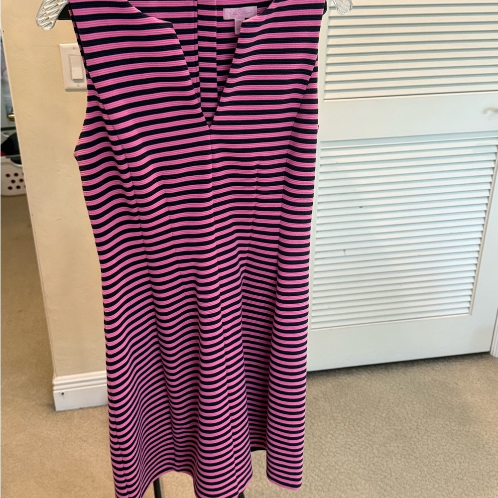 Lilly Pulitzer Pink and Dark Stripe Dress